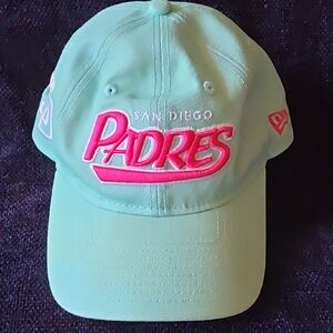 New Era San Diego Padres Mint Green and Bright Pink Logo Cap